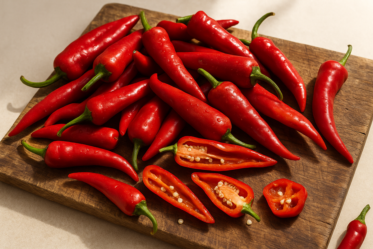 Dehydrated Cayenne Peppers and Cayenne Powder