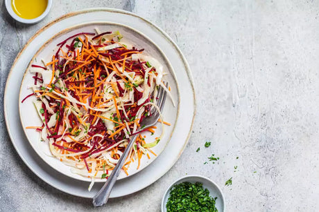 Shredded Beets, Carrots, Cabbage, and Apples