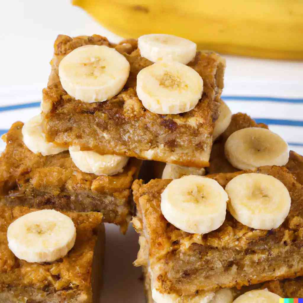 Peanut Butter, Banana and Graham Cracker Cookie Bars
