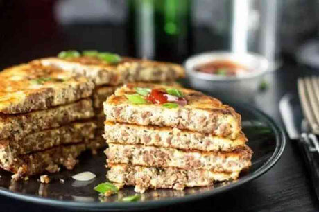 Seasoned Ground Beef Sausage Omelet Bites